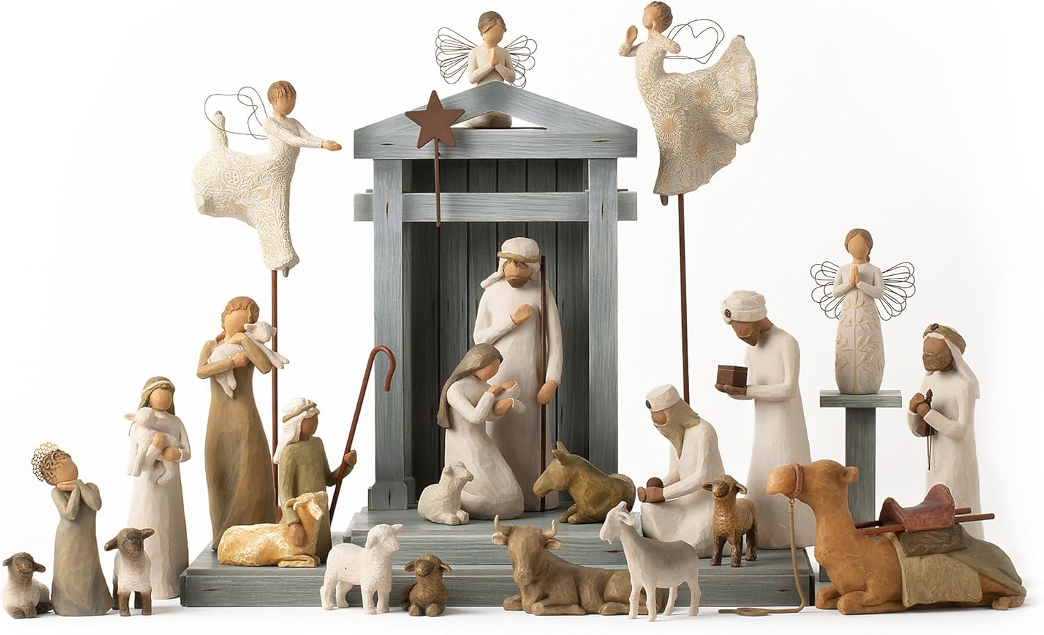 Willow Tree Nativity Premier Plus Elevated Angels 25-Piece Set