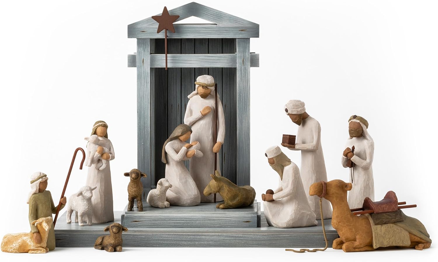 Willow Tree Nativity Deluxe Plus The Three Wise Men and Camel 14-Piece Set