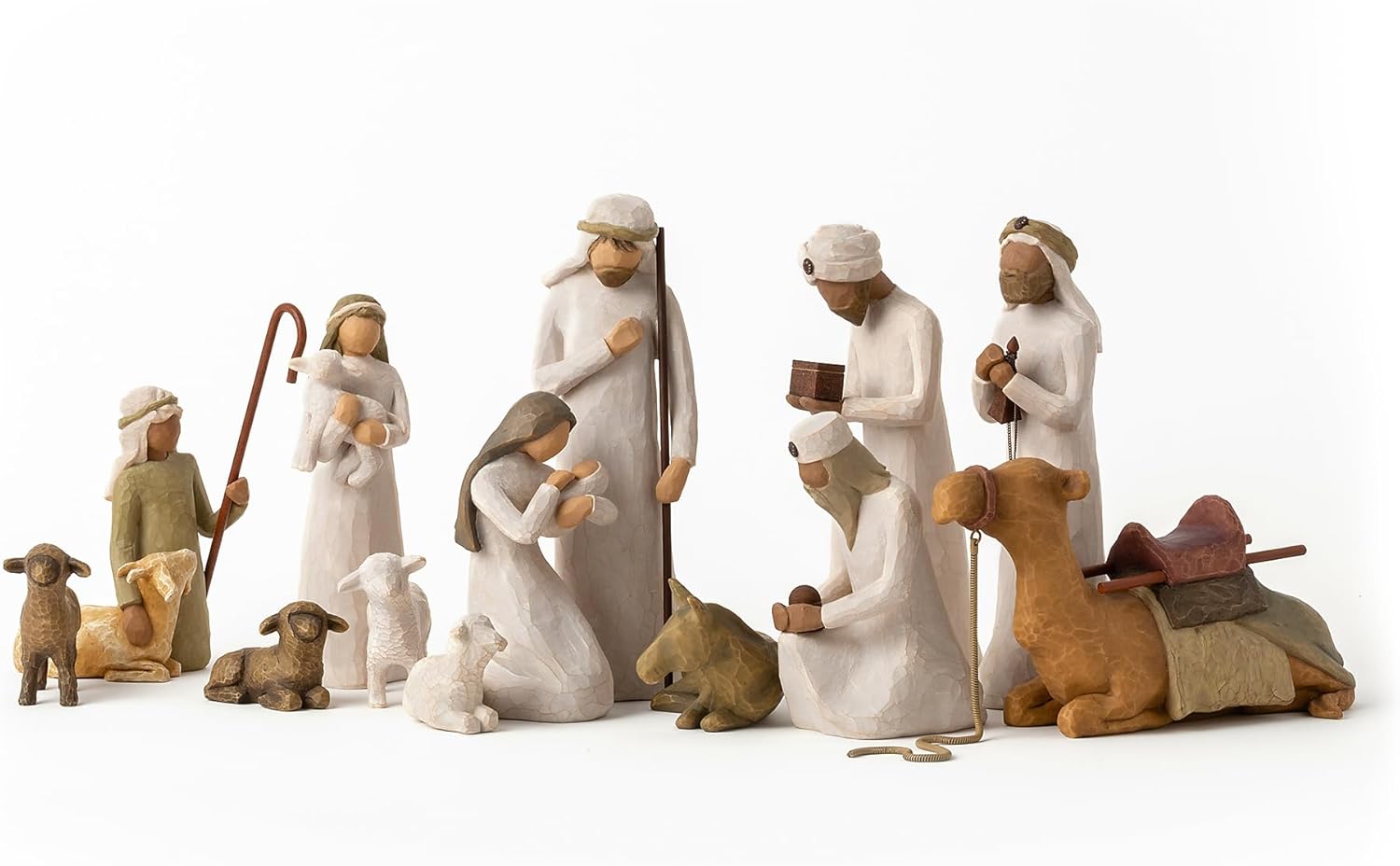 Willow Tree Nativity Starter Figures with The Three Wisemen Plus Camel 13-Piece Set