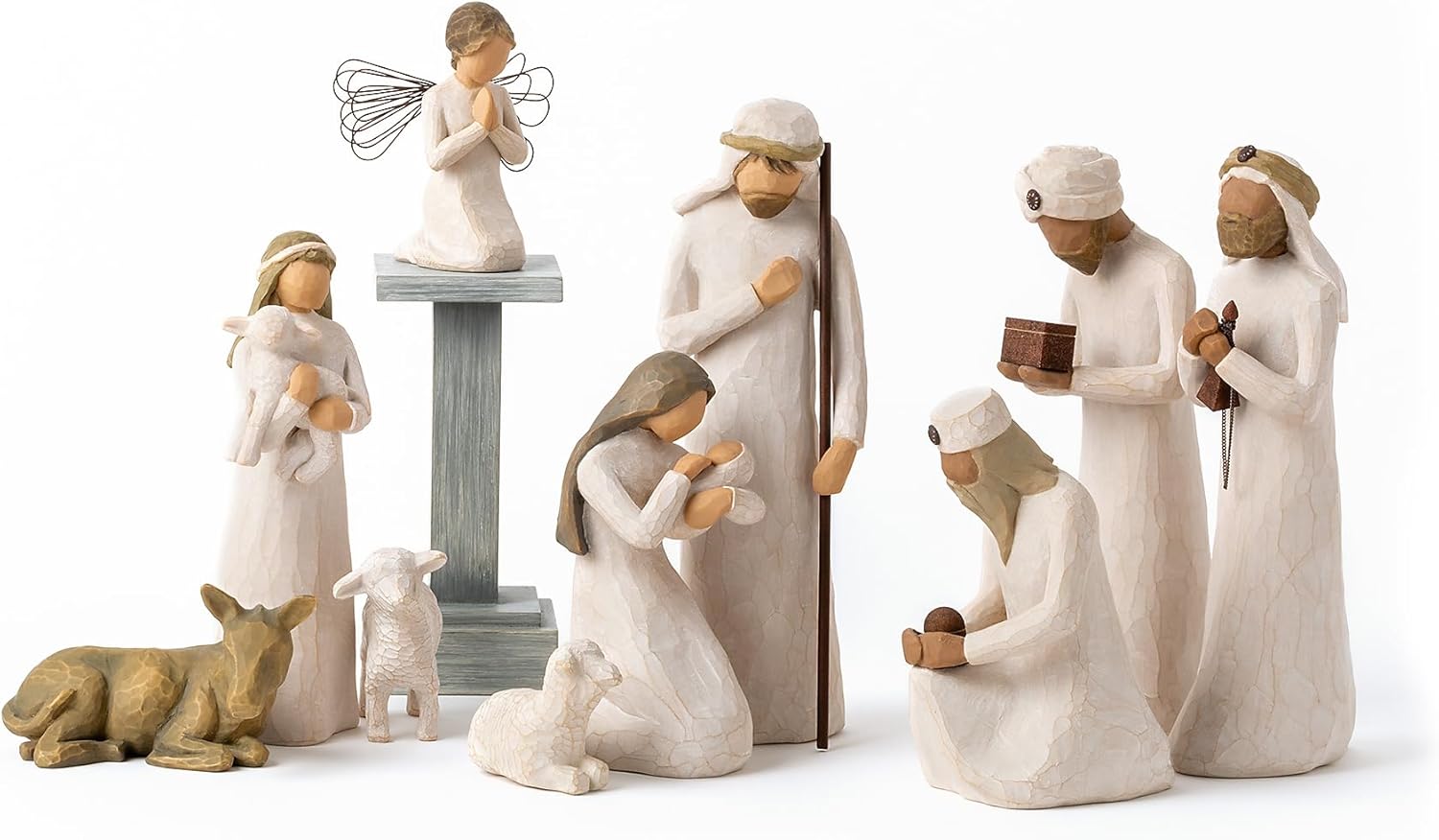 Willow Tree Nativity Starter Figures with The Three Wisemen Plus Angel 11-Piece Set