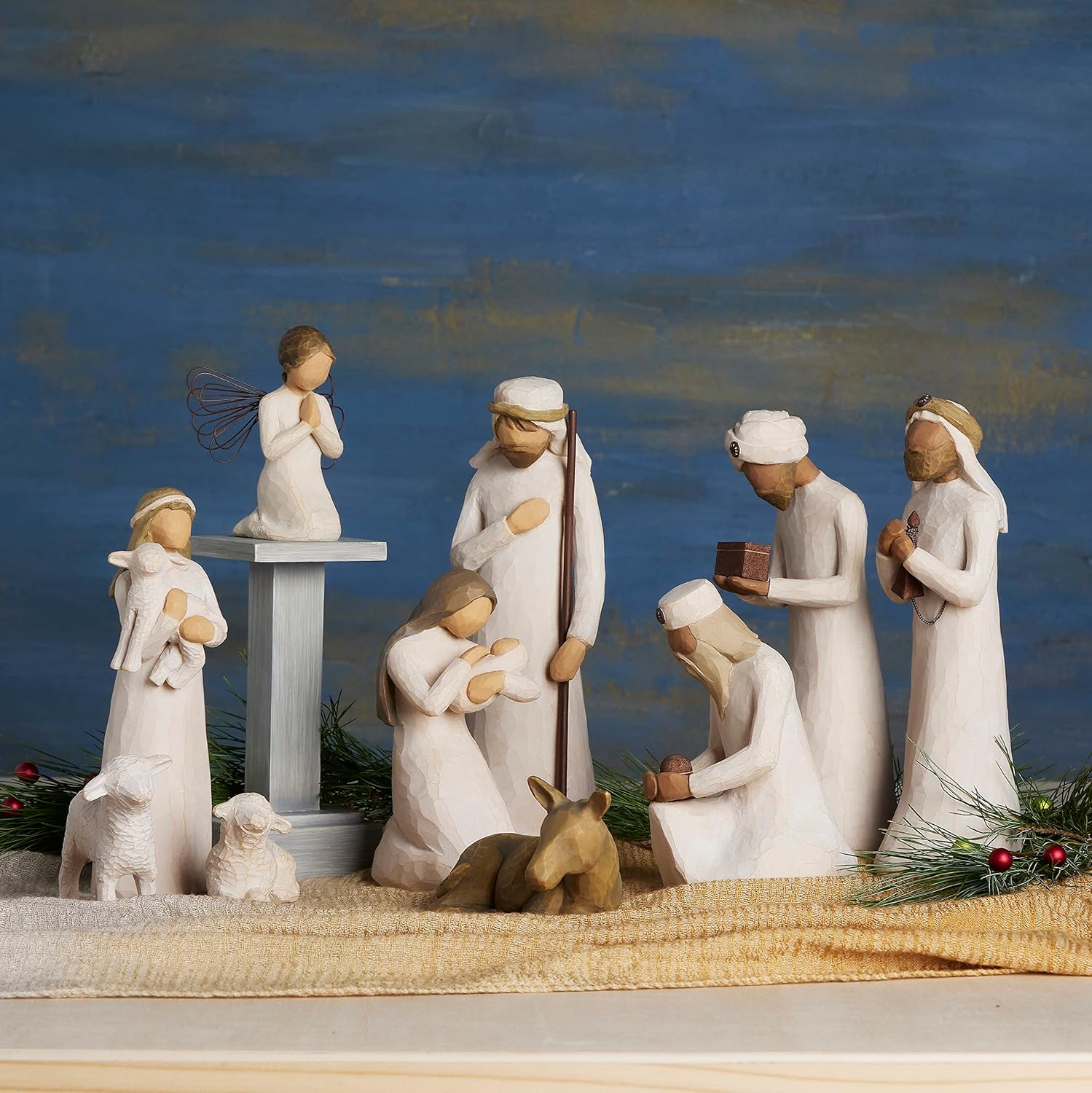 Willow Tree Nativity Starter Figures with The Three Wisemen Plus Angel 11-Piece Set