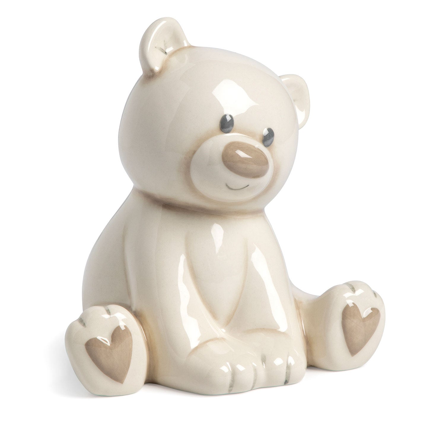 Demdaco Cream Teddy Bear Bank, 7"