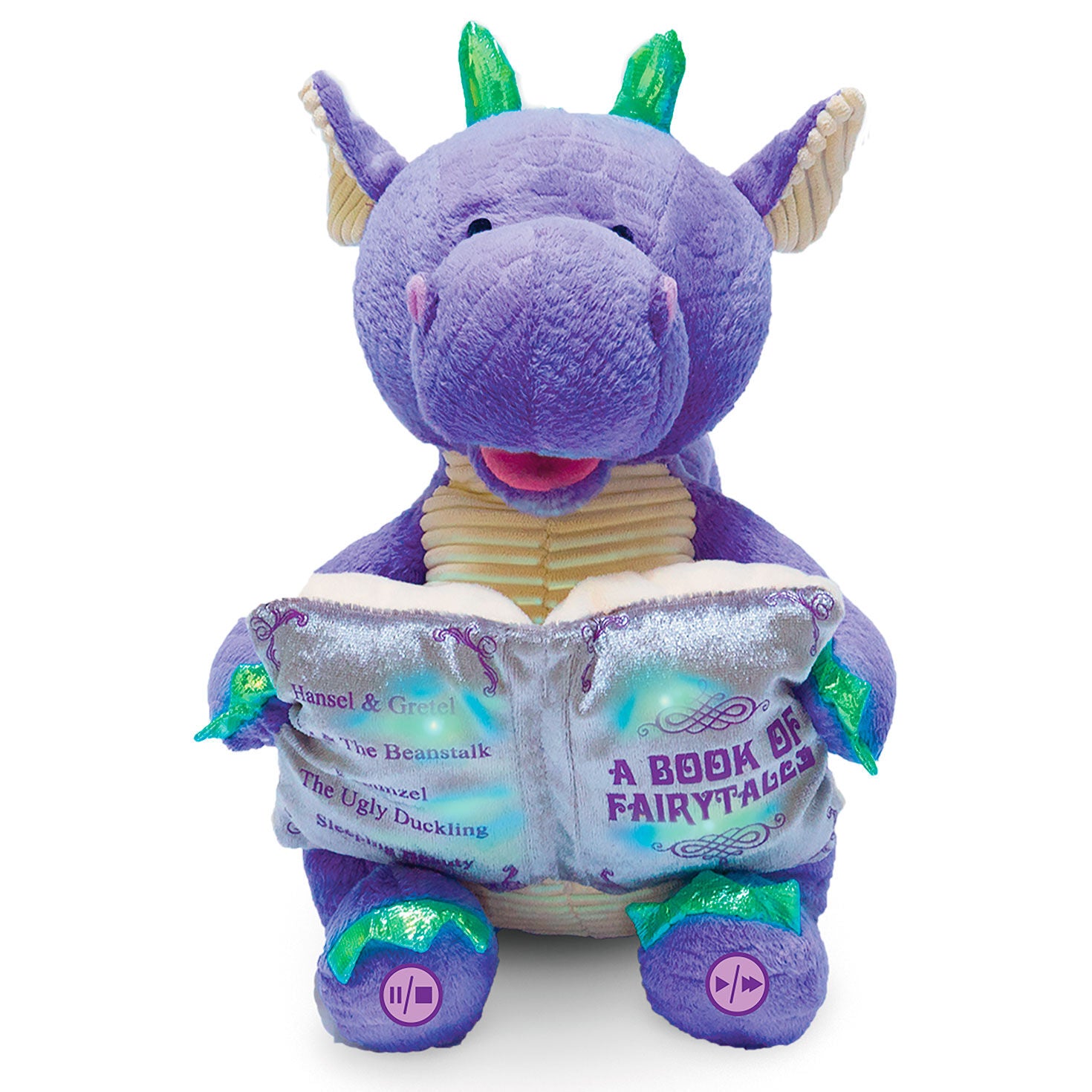 Dalton the Storytime Dragon Talking Stuffed Animal With Light, 12" H