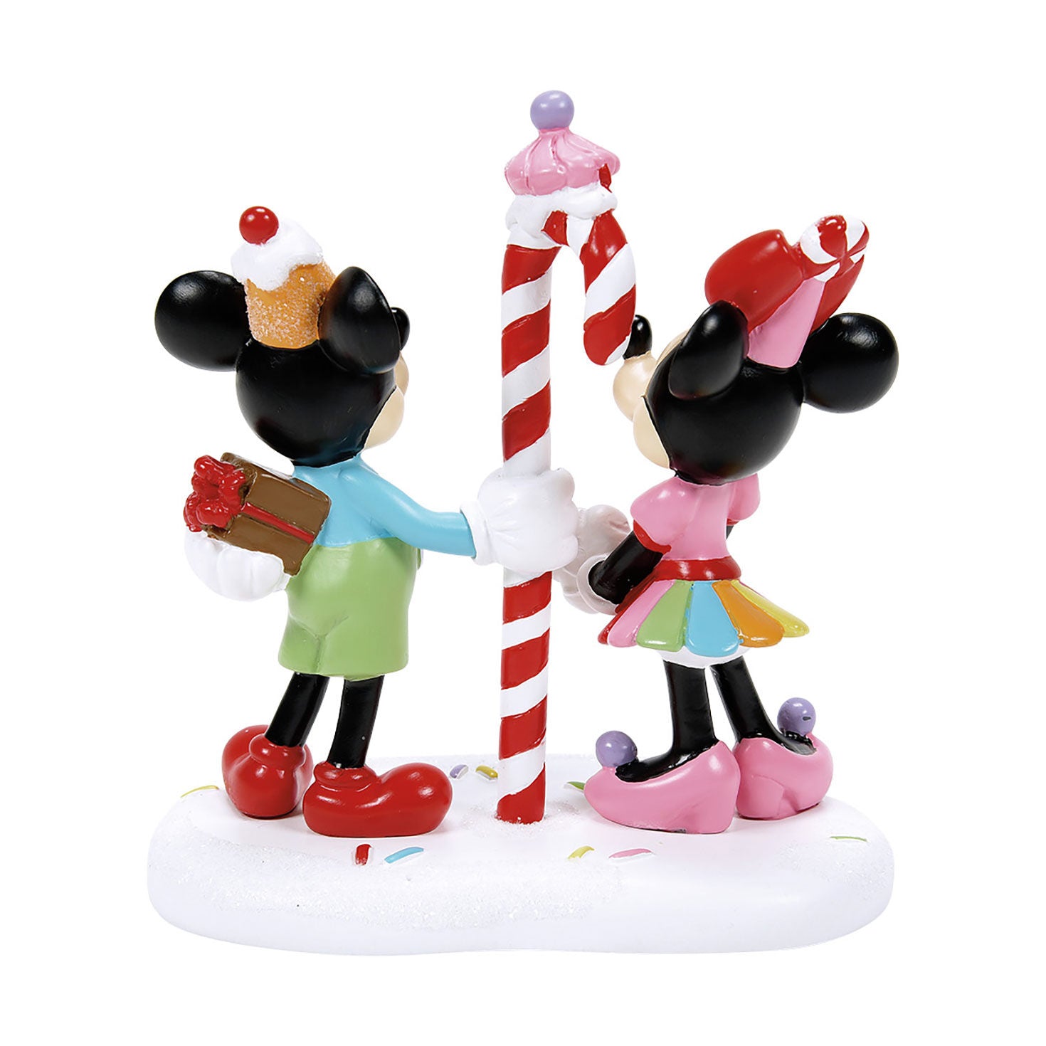 Disney Village Mickey and Minnie Share a Treat Figurine 3.3"