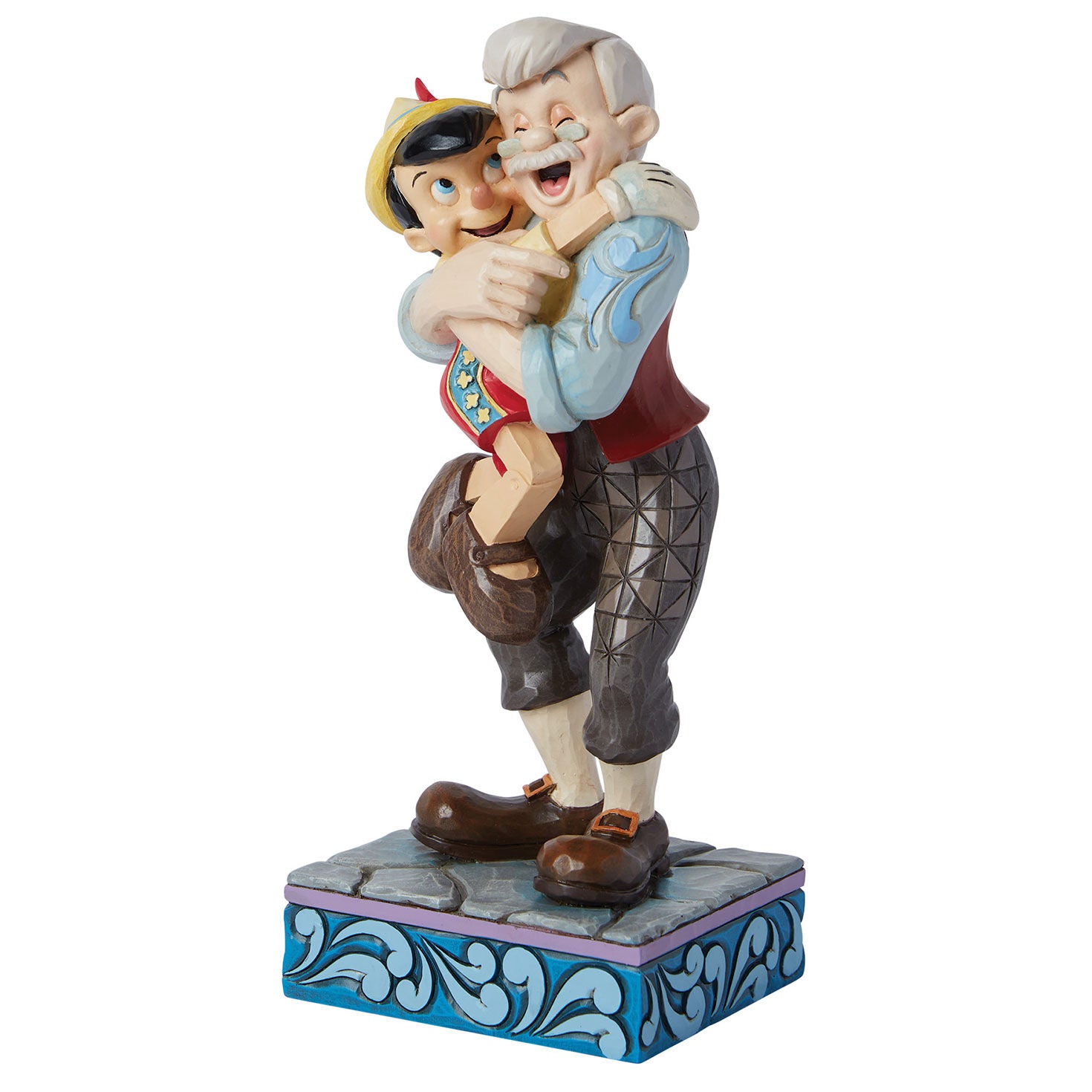 Disney Traditions by Jim Shore Geppetto and Pinocchio Hugging Figurine, 7"