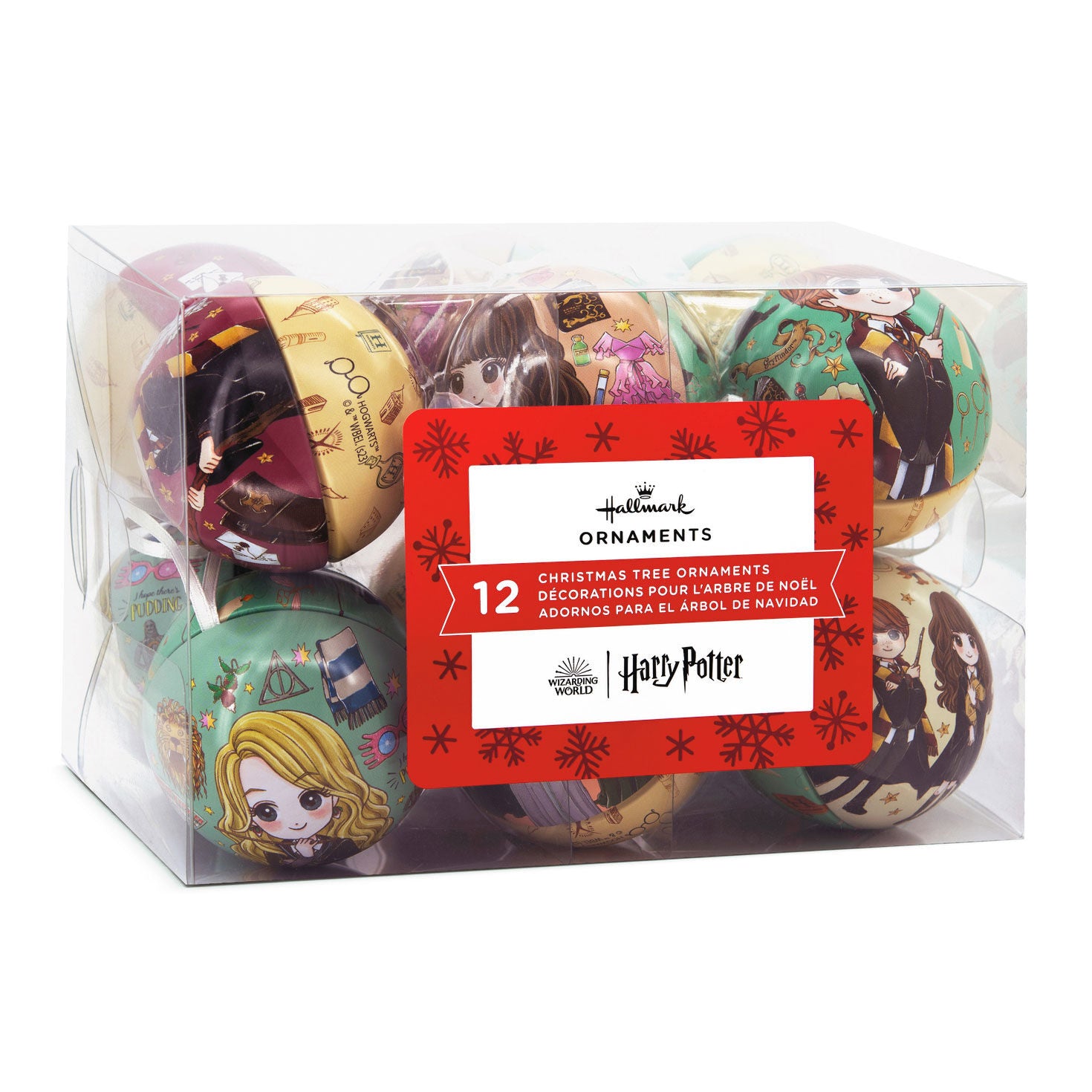 Harry Potter Tin Ball Hallmark Ornaments  Set of 12