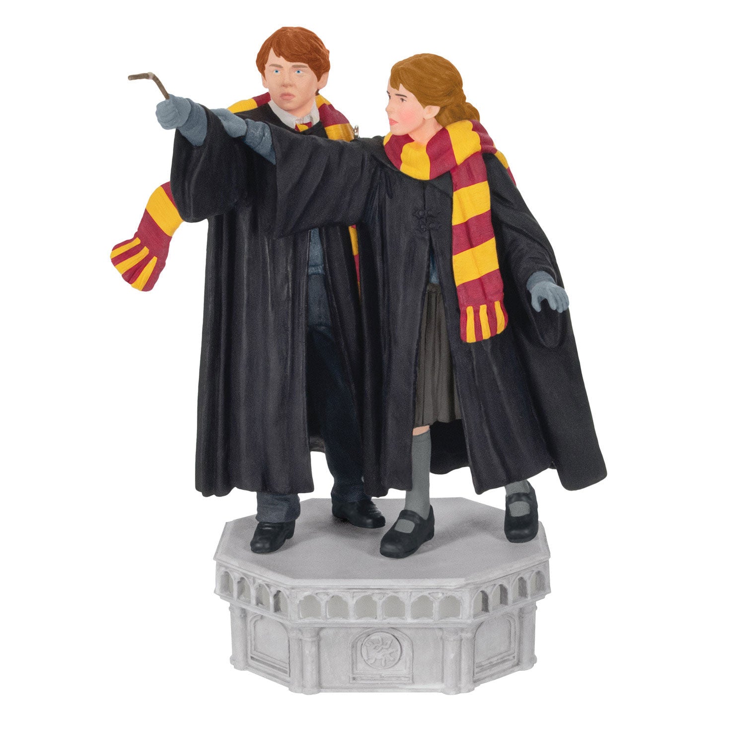 Harry Potter and the Chamber of Secrets Collection Ron Weasley and Hermione Granger Ornament With Light and Sound