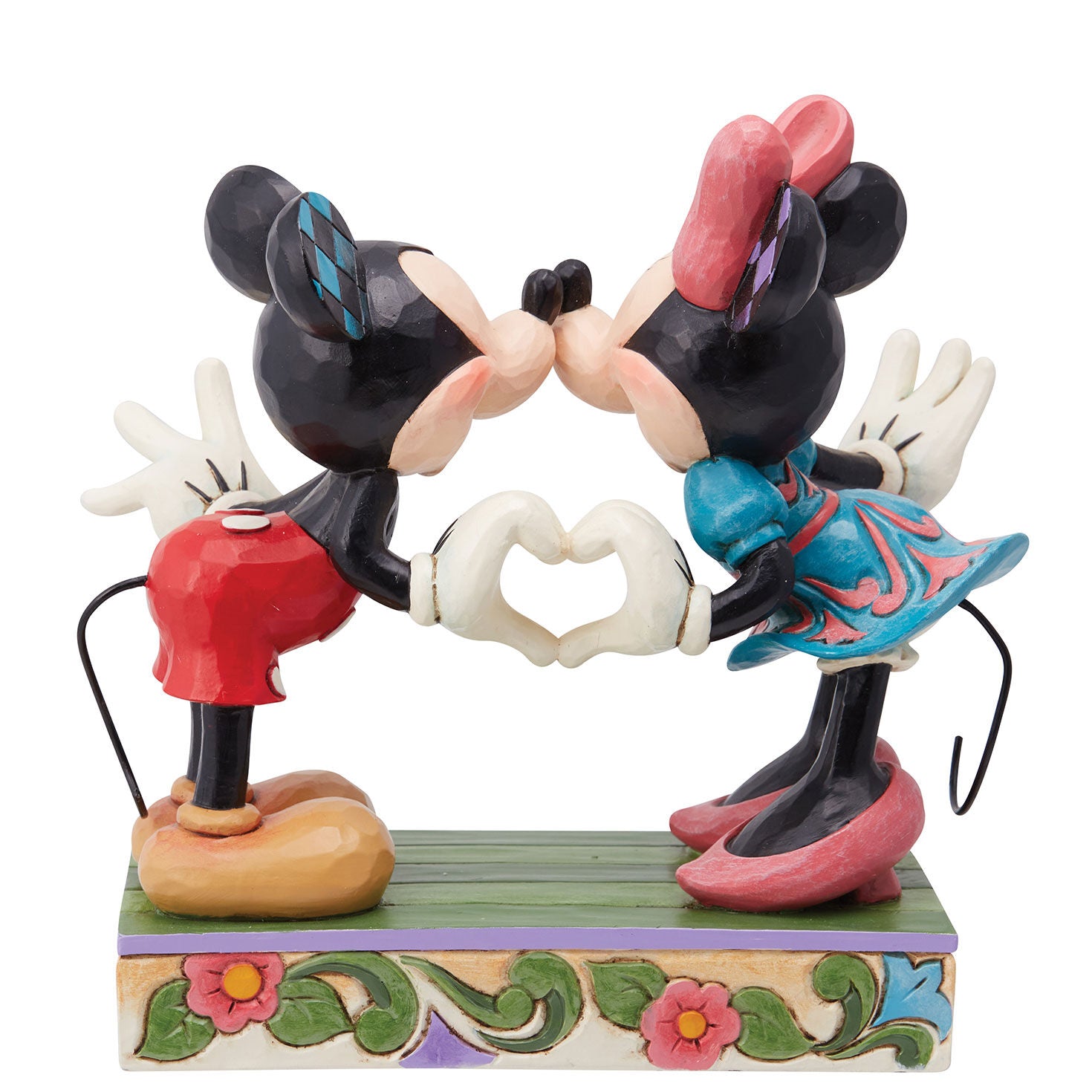 Jim Shore Disney Mickey and Minnie Making Heart Hands Figurine, 4.5"