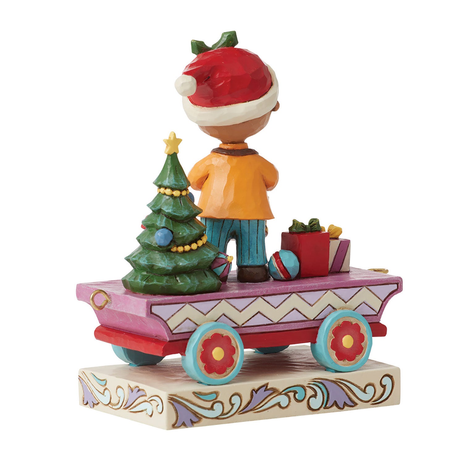 Jim Shore Peanuts Franklin Holiday Train Car Figurine, 4.75"