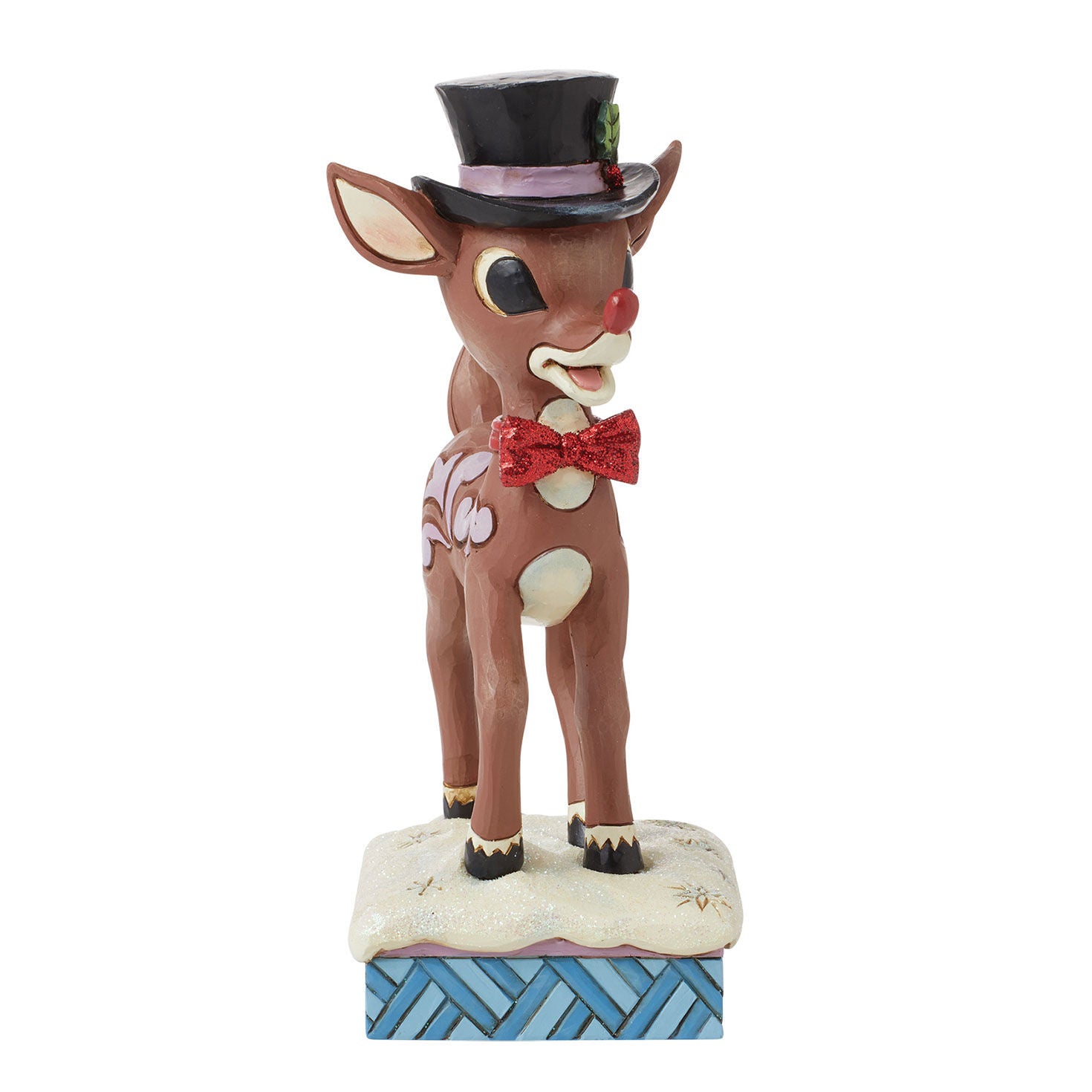 Jim Shore Rudolph in Top Hat and Bow Tie Figurine, 7.2"