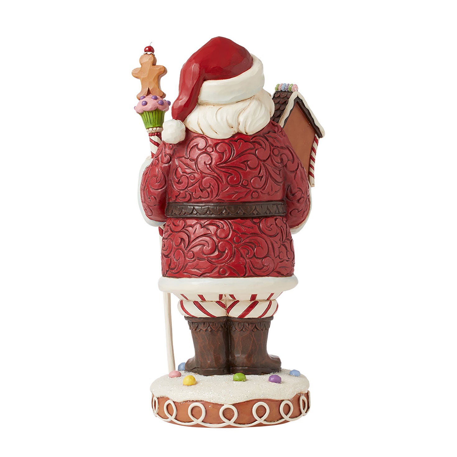 Jim Shore Santa With Gingerbread Staff Figurine, 10"