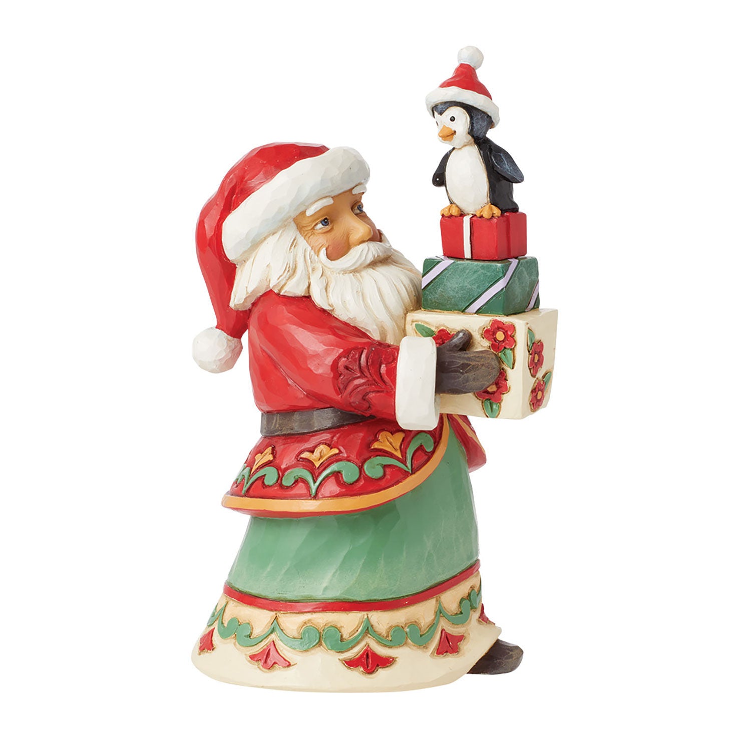 Jim Shore Santa With Presents Figurine, 6"