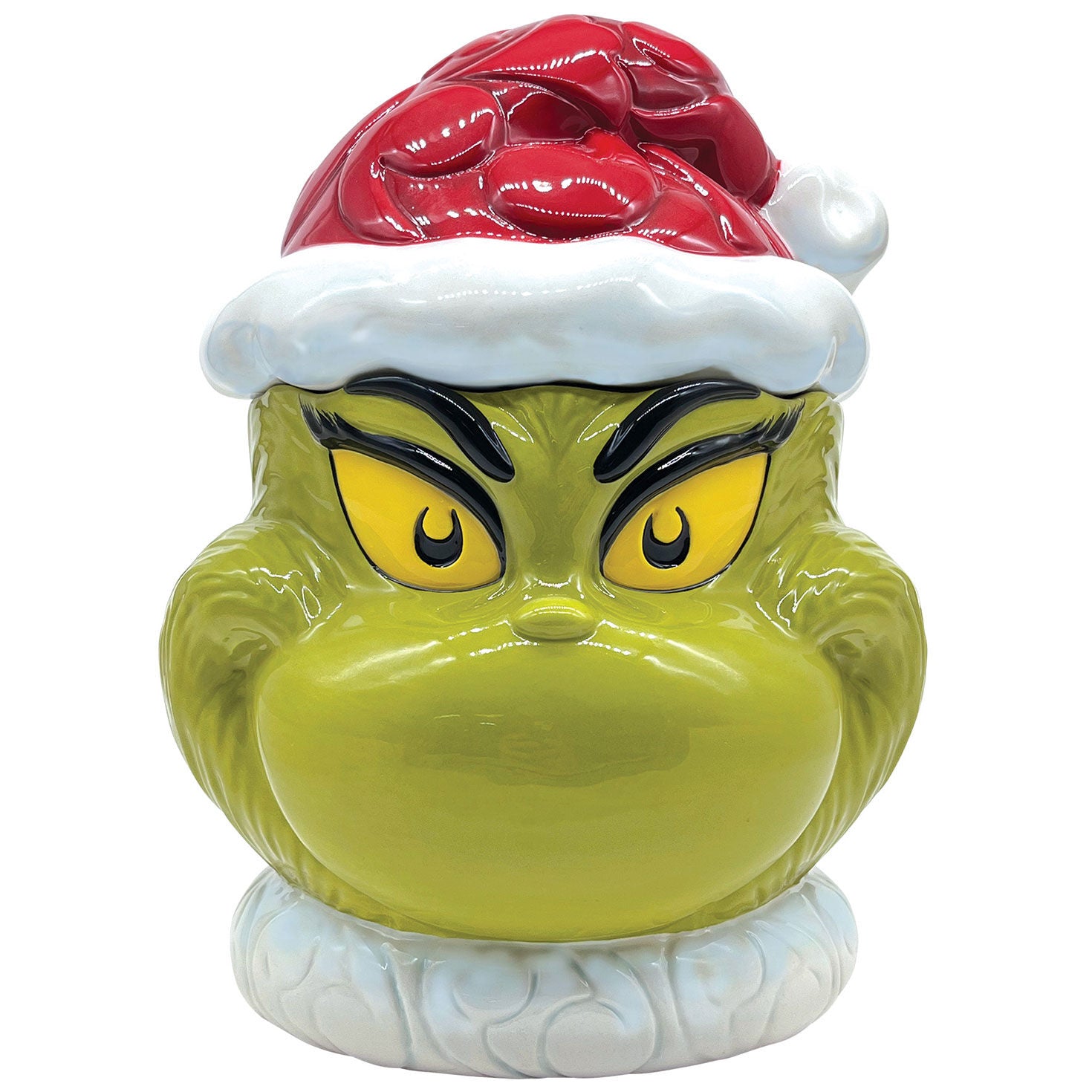 Jim Shore The Grinch Naughty and Nice Cookie Jar, 10.4"