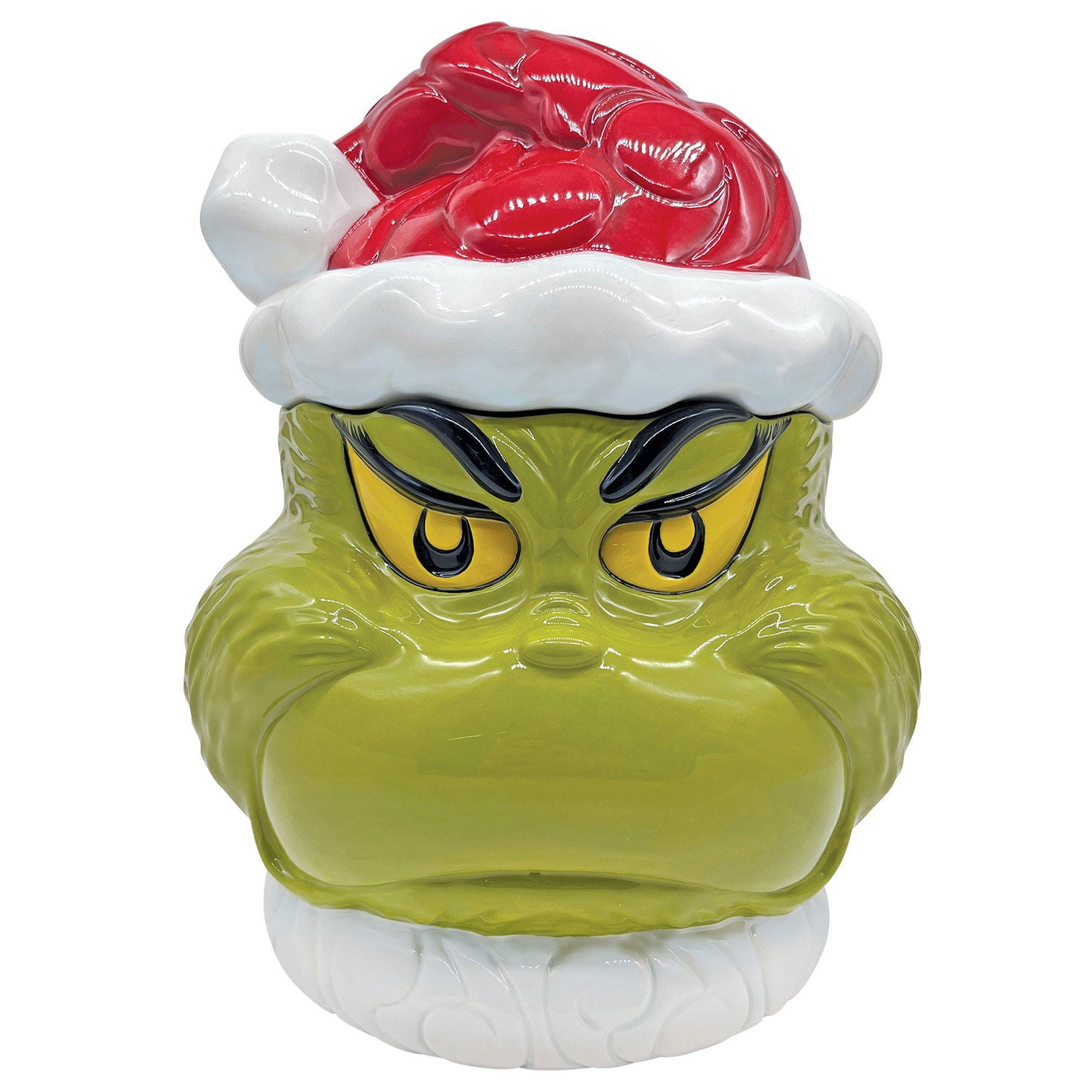 Jim Shore The Grinch Naughty and Nice Cookie Jar, 10.4"