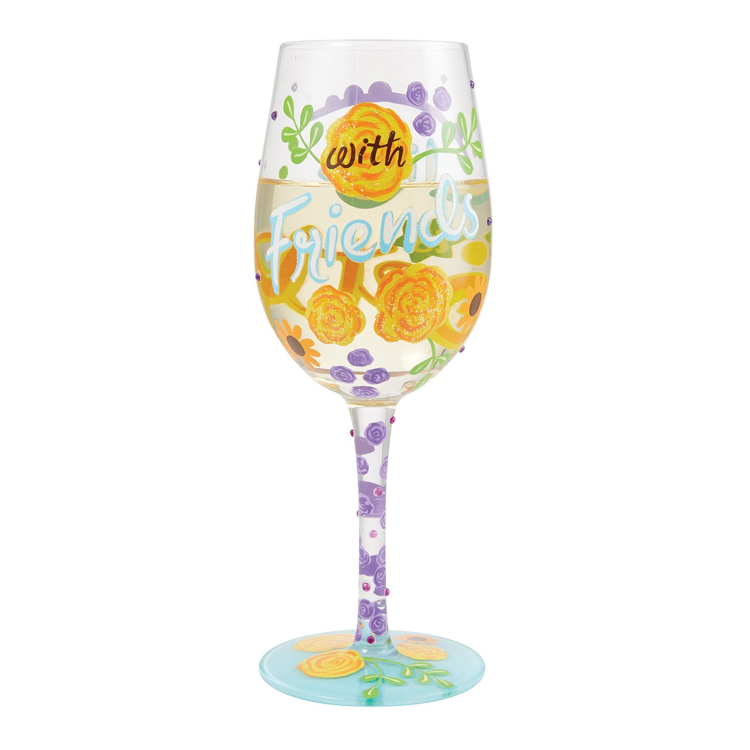 Lolita Life Is Better With Friends Wine Glass, 15 oz.