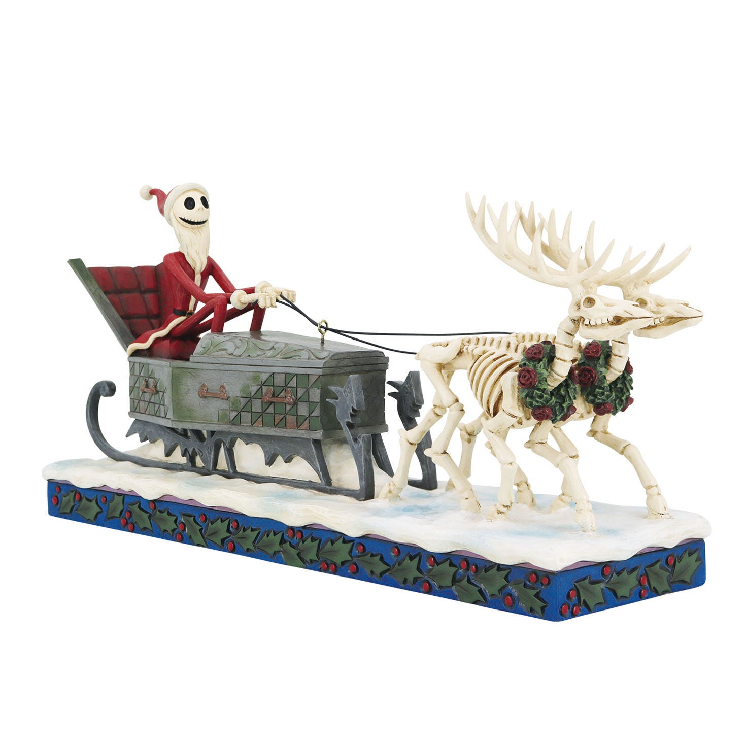 Jim Shore Disney Tim Burton's The Nightmare Before Christmas Jack With Sleigh Figurine, 6.5"