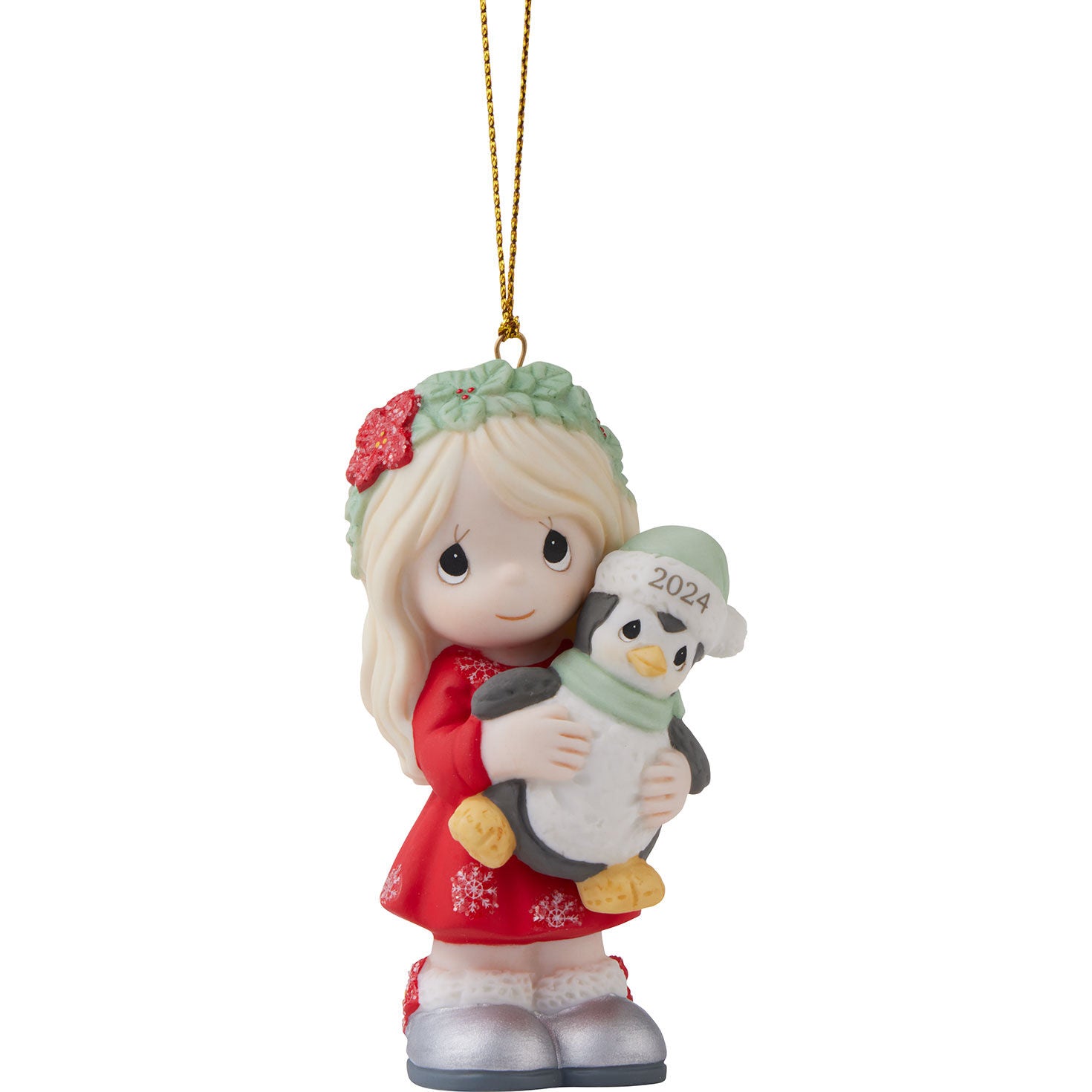 Precious Moments Have Yourself a Merry Little Christmas 2024 Dated Girl Ornament  3.4"