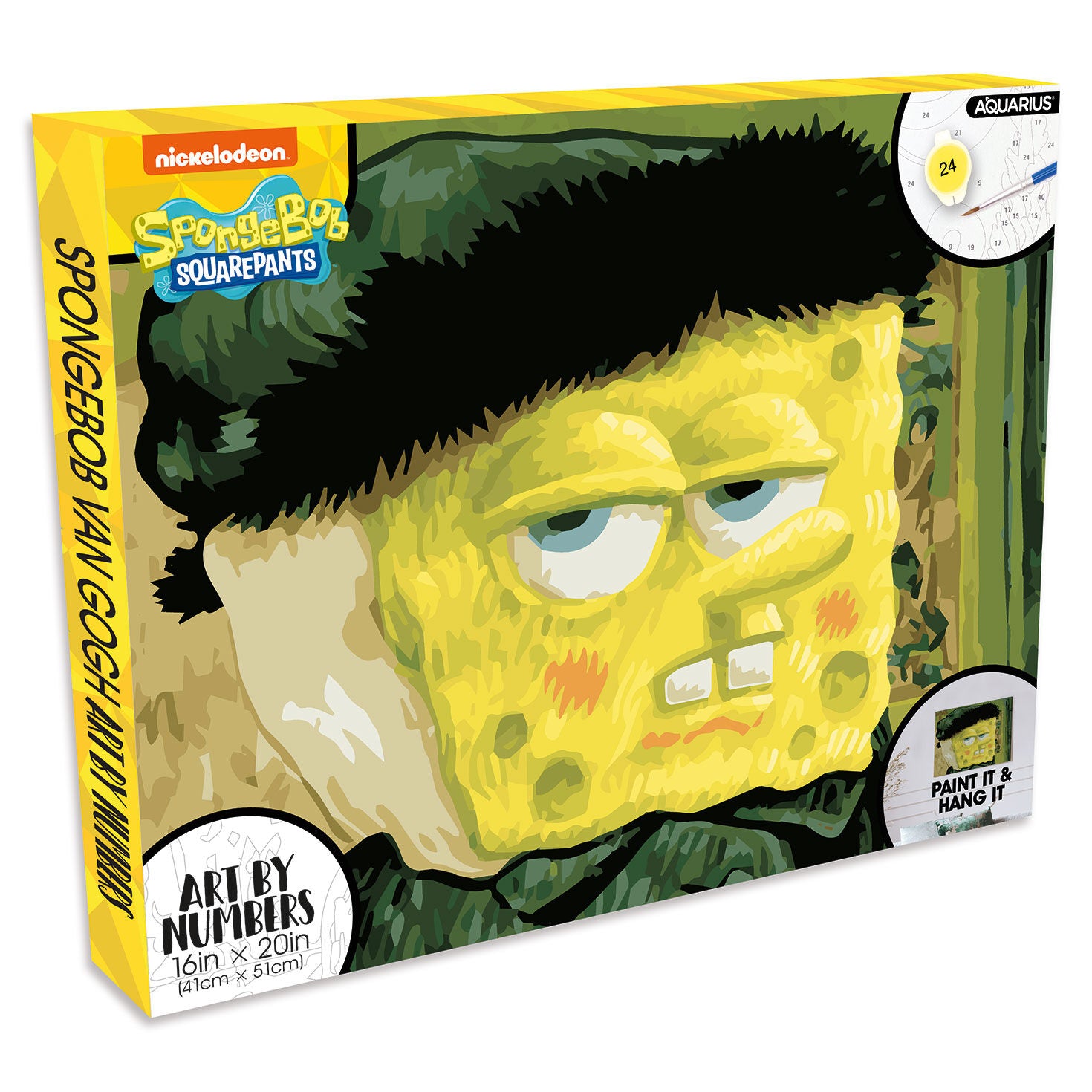 Aquarius SpongeBob SquarePants Van Gogh Art By Numbers Painting Kit