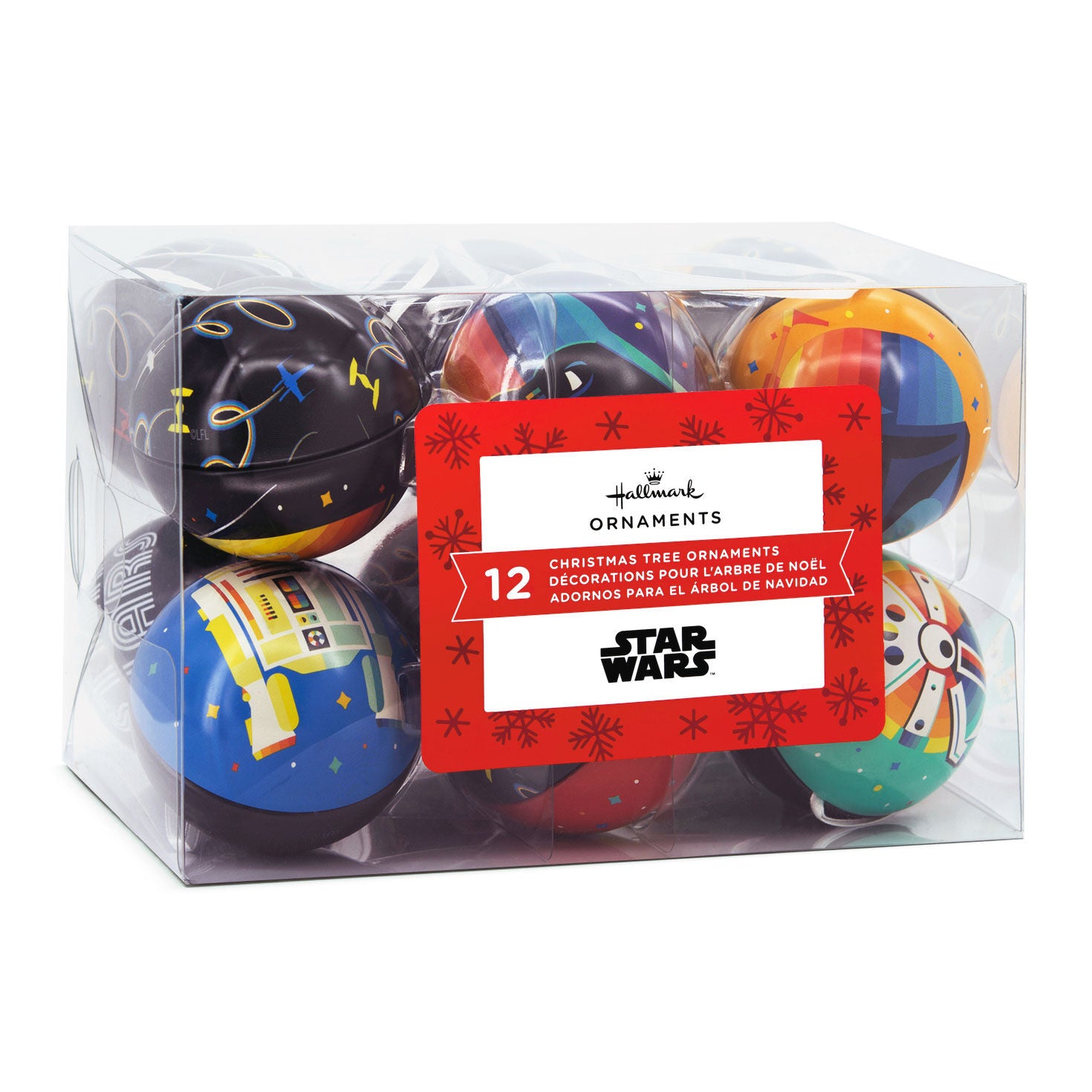 Star Wars Tin Ball Hallmark Ornaments  Set of 12