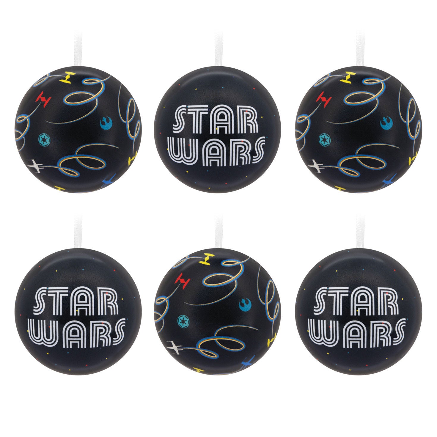 Star Wars Tin Ball Hallmark Ornaments  Set of 12