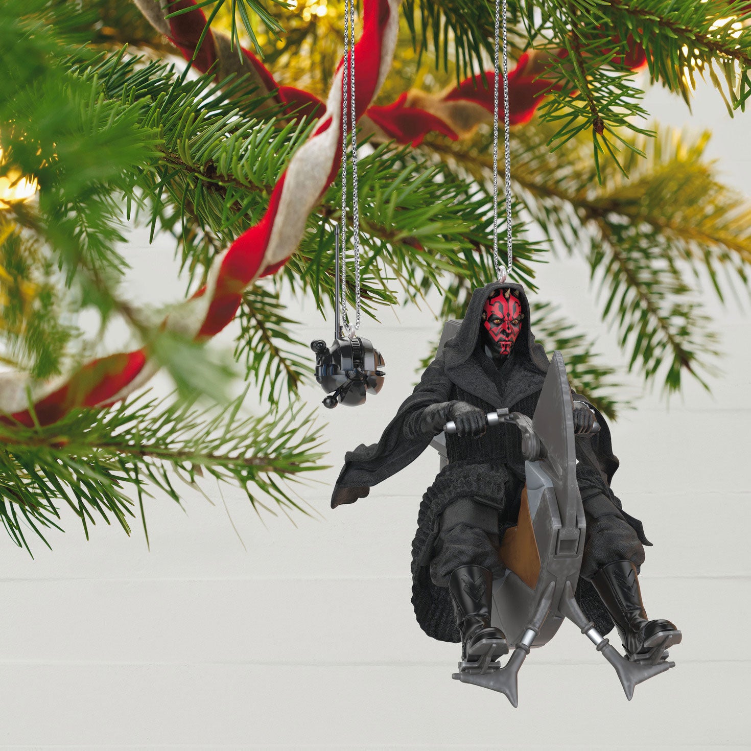 Star Wars: The Phantom Menace 25th Anniversary Darth Maul and Sith Probe Droid Ornaments  Set of 2