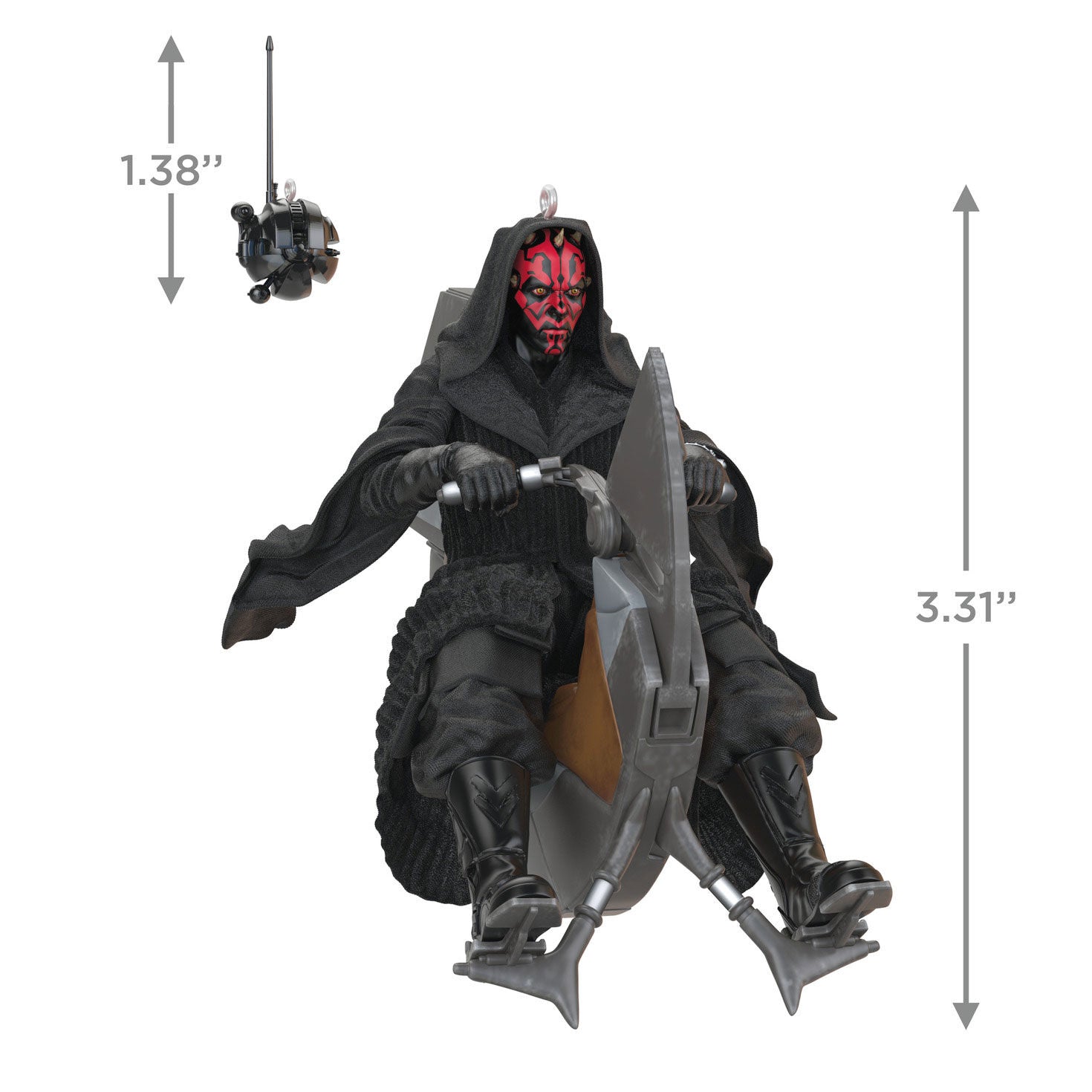 Star Wars: The Phantom Menace 25th Anniversary Darth Maul and Sith Probe Droid Ornaments  Set of 2