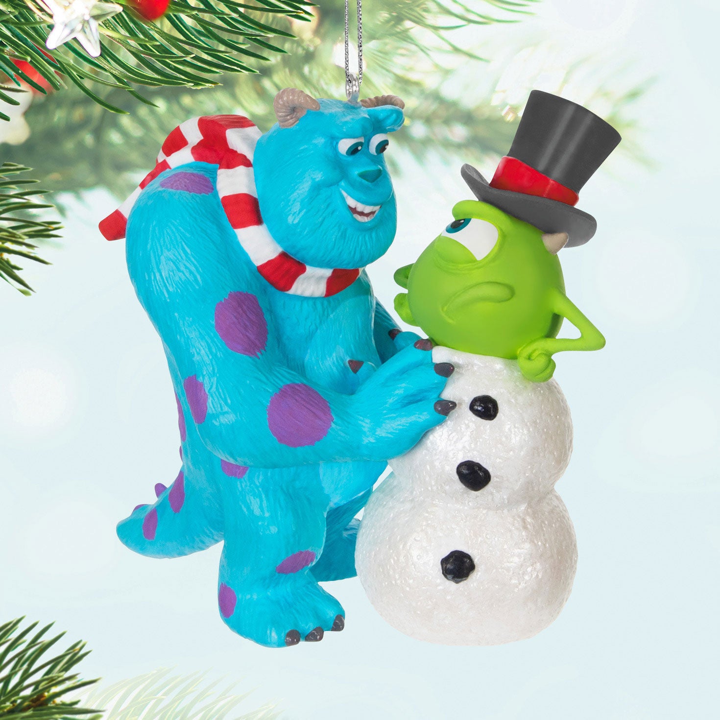 Disney/Pixar Monsters  Inc. Sulley Builds a Snow-Mike Ornament