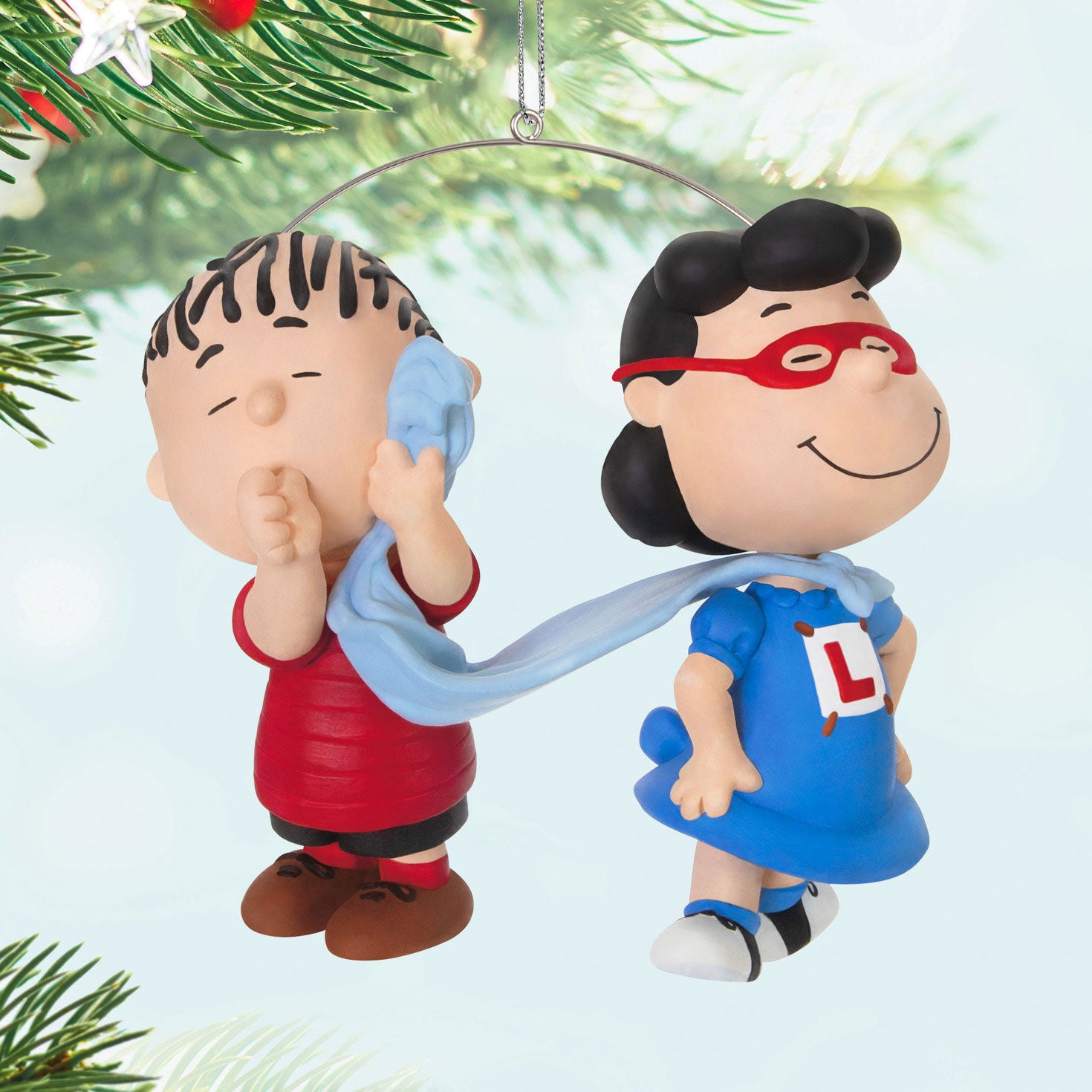 The Peanuts Gang Super Lucy and Linus Ornament